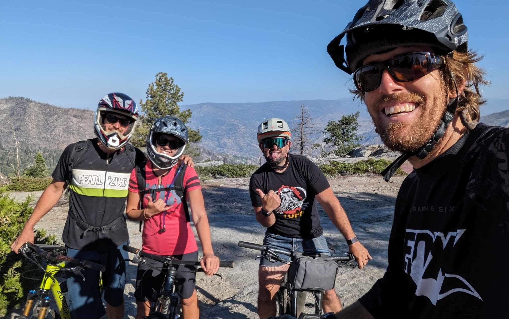 mountain biking family