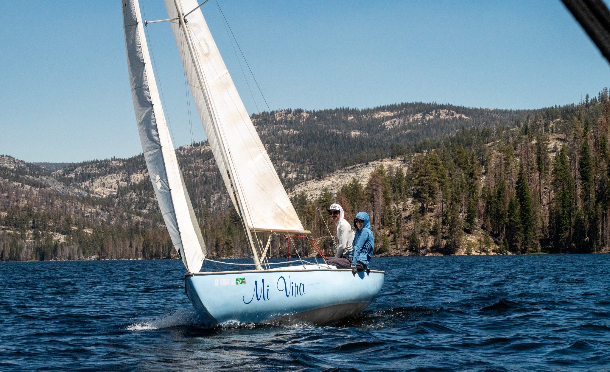 Sailing on Huntington Lake