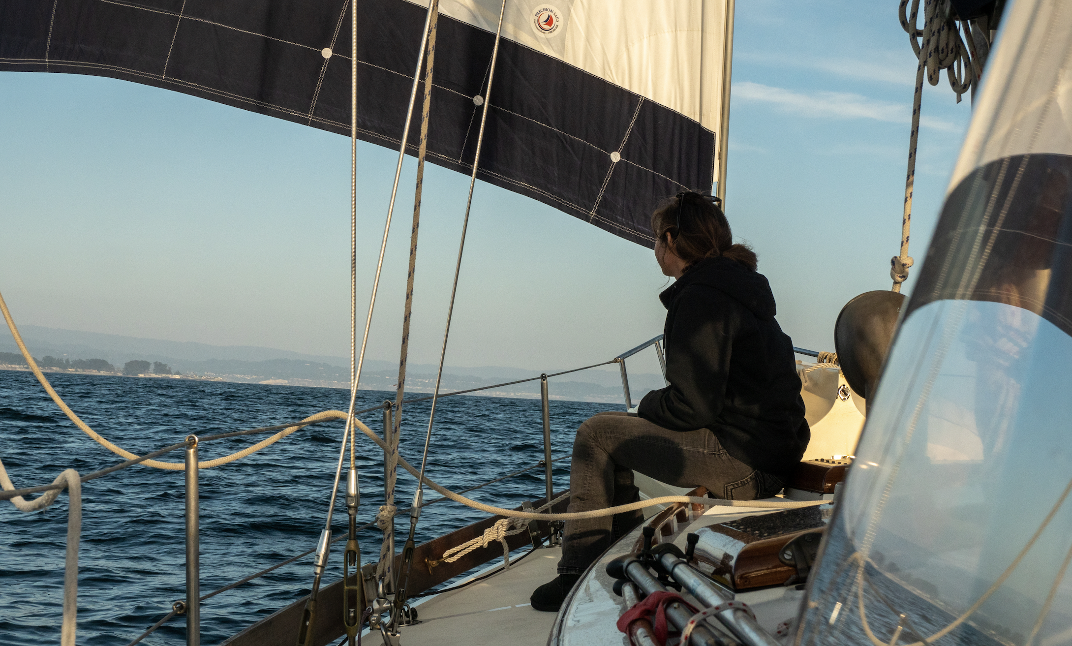 sailing into Santa Cruz