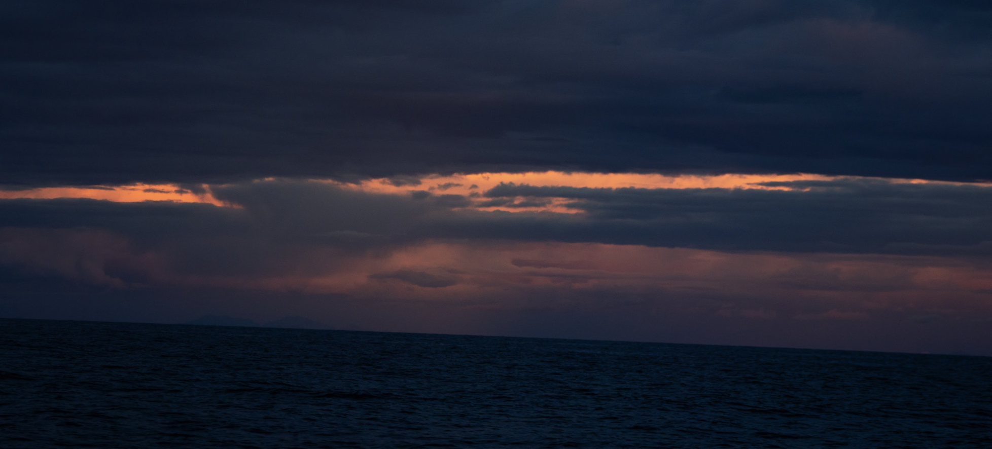 dark clouds while sailing